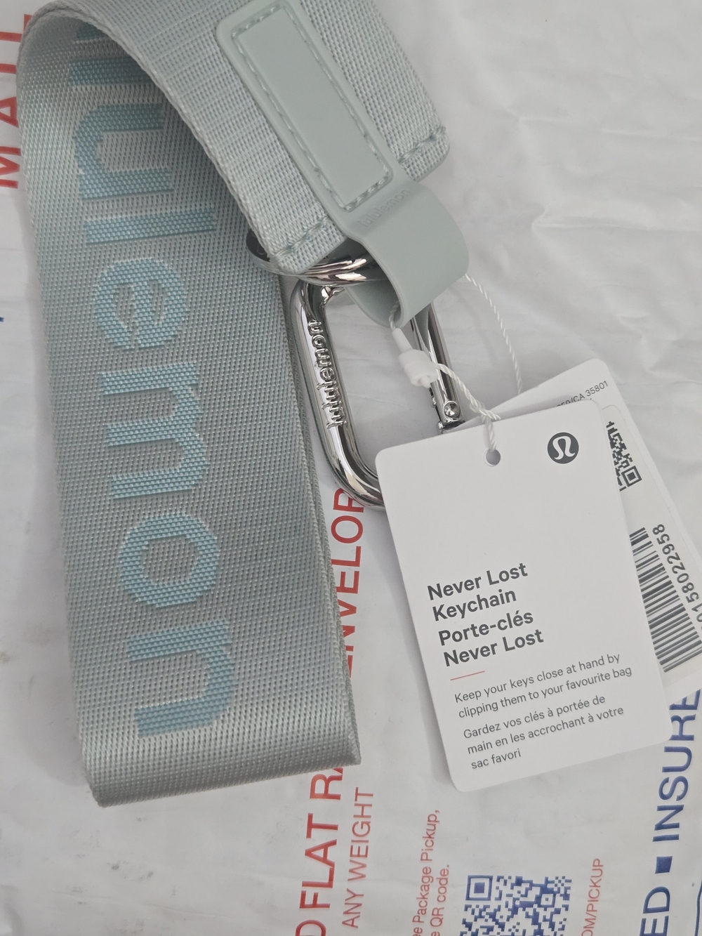 Lululemon Never Lost Keychain